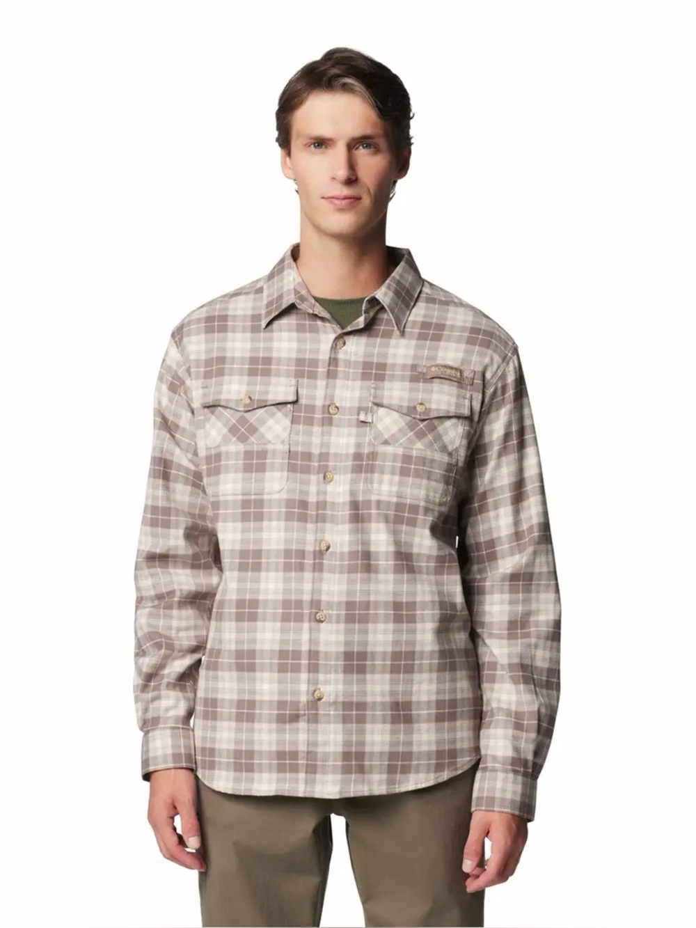 Columbia Men's PHG Roughtail™ Stretch Flannel L/S Shirt Medium EUC